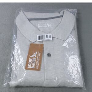 Eddie Bauer Men’s Polo Shirt Gray T3XL Tall Short Sleeve NWT Classic Fit